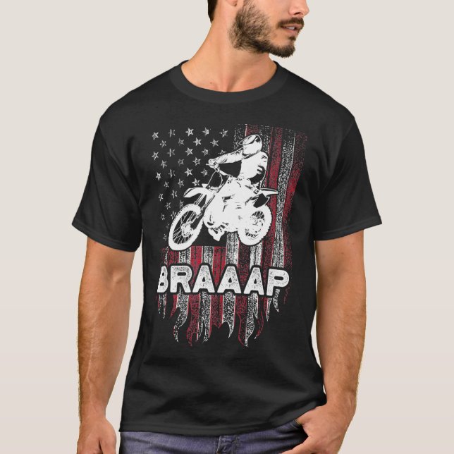 Dirt Bike Motocross MX Rider Off Road Tävla (40) T Shirt (Framsida)