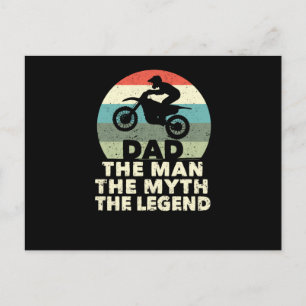Dirt Bike Motocross MX Rider Pappa the Man the Myt Vykort