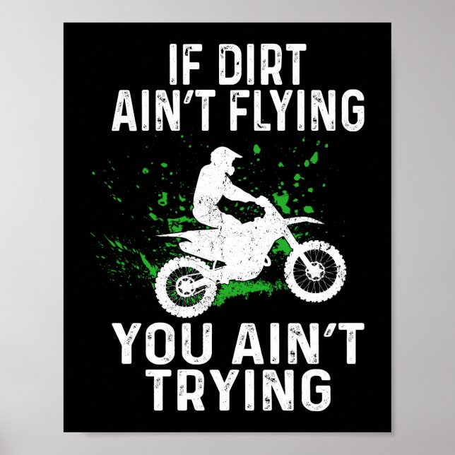 Dirt Bike Motocross om Dirt inte flyger dig. Poster (Framsidan)