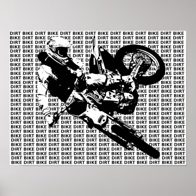 Dirt Bike Motocross Skriv ut Poster (Framsidan)