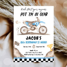 Dirt Bike Motorcross Tävla Biking Boy Birthday