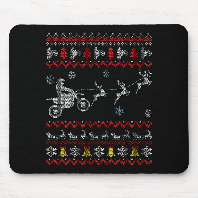 Dirt Bike Motorcycle Pajama Ugly Christmas Biker  Musmatta (Framsidan)