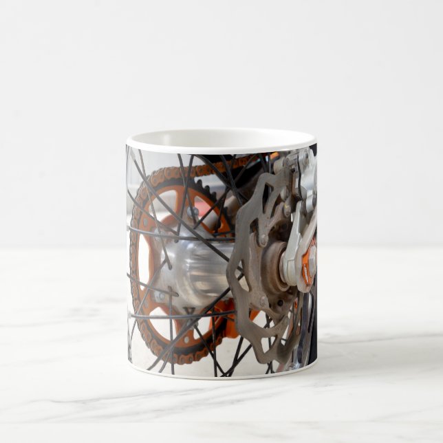 Dirt Bike Motorcycle Wheel Cog, Kaffe Mugg (Center)