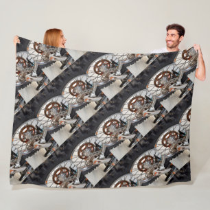 Dirt Bike Motorcycle Wheel Cog, Lge Fleece Blanket