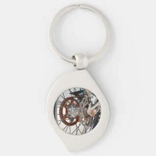 Dirt Bike Motorcycle Wheel Cogs, Metall Nyckelring