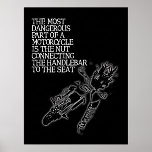 Dirt Bike Nörd Motocross Roligt Affisch Humor