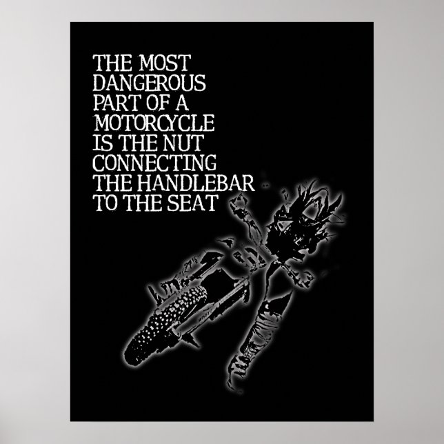 Dirt Bike Nöt Motocross Funny Poster Humor (Framsidan)