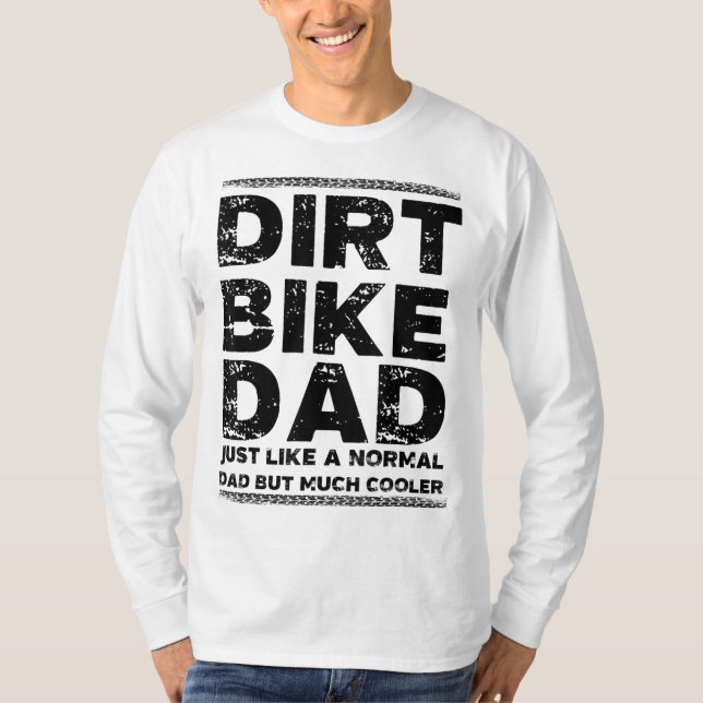 DIRT BIKE PAPPA Bike Motocross Enduro T Shirt (Framsida)