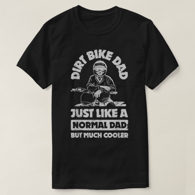 Dirt Bike Pappa Motocross Enduro Motorcycle Sport  T Shirt (Design framsida)