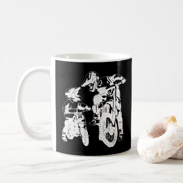 Dirt Bike Pappa Motocross motorcykel Biker Far Kaffemugg (Med munk)