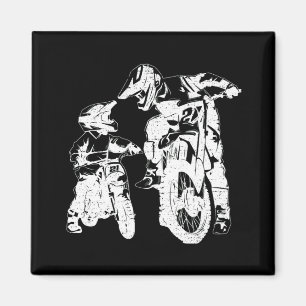 Dirt Bike Pappa Motocross motorcykel Biker Far Magnet