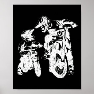 Dirt Bike Pappa Motocross motorcykel Biker Far Poster