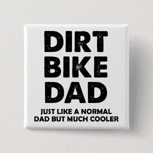 Dirt Bike Pappa Rolig Motocross Knappsats Badge Pi Knapp