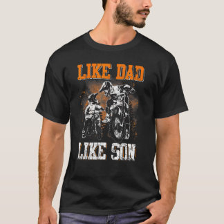 Dirt Bike Pappa som Pappa som Son Motocross-familj T Shirt