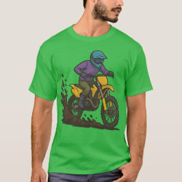 Dirt Bike Rider in Action T Shirt