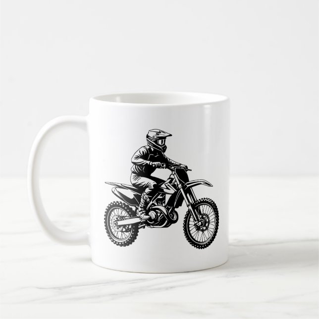 Dirt Bike Rider Kaffemugg (Vänster)