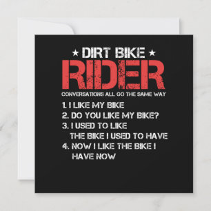 Dirt Bike Rider Motocross Motorcykel Gif Inbjudningar