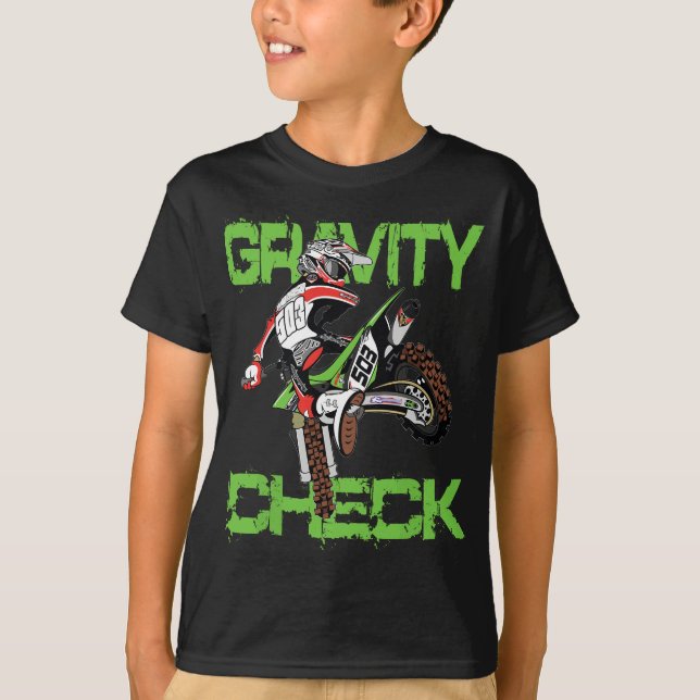 Dirt Bike Rider Motocross T Shirt (Framsida)