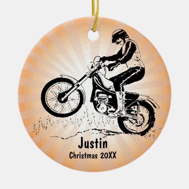 Dirt Bike Rider Ornament (Framsidan)