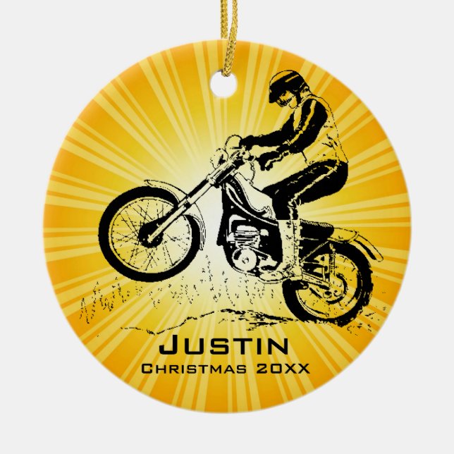 Dirt Bike Rider Ornament (Framsidan)