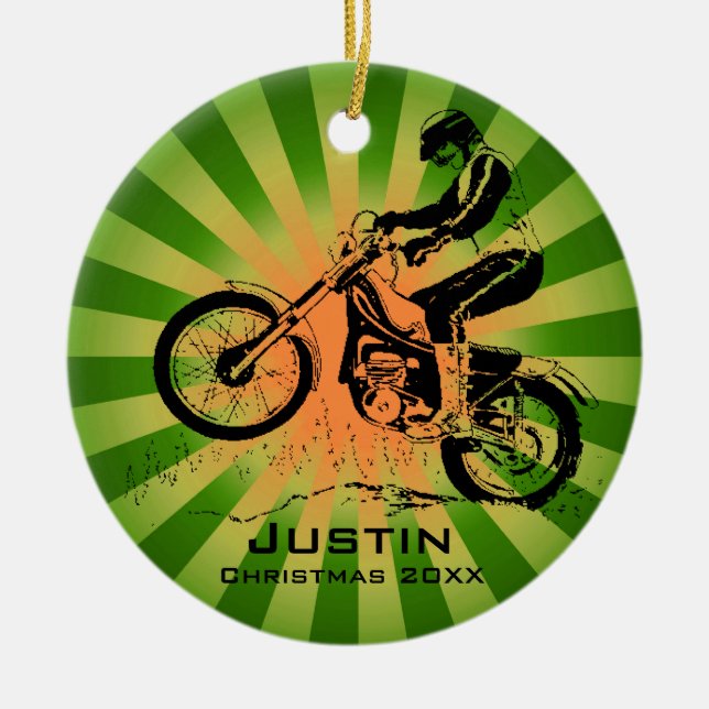 Dirt Bike Rider Ornament (Framsidan)