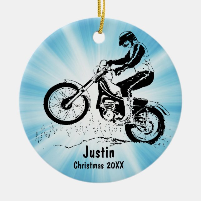 Dirt Bike Rider Ornament (Framsidan)