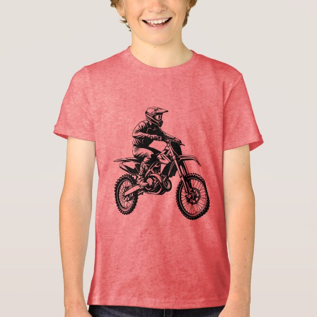 Dirt Bike Rider T Shirt (Framsida)