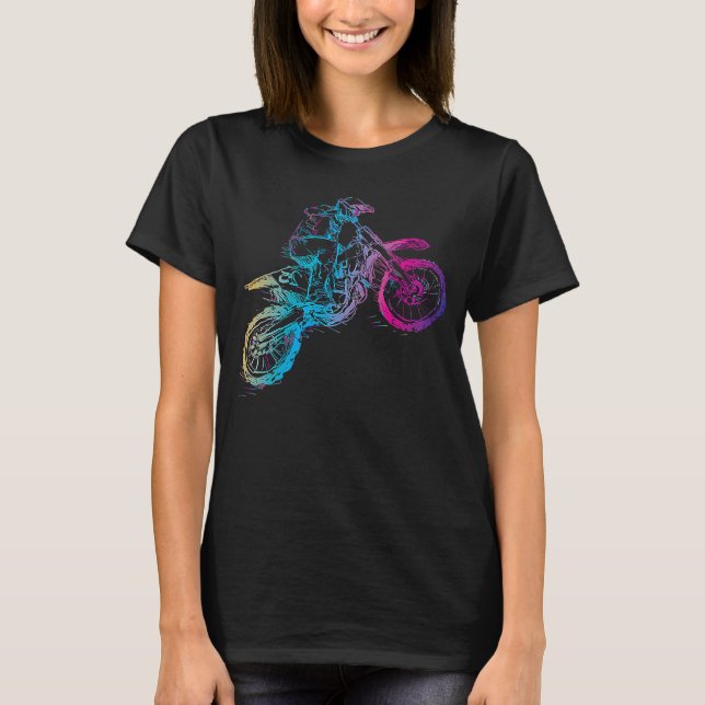 Dirt Bike Riding Motocross Kids Boys motorcykel R T Shirt (Framsida)