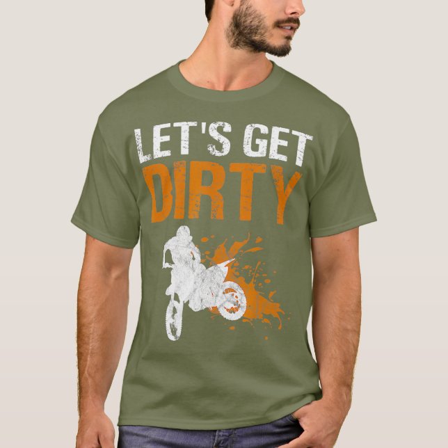 Dirt Bike Riding MX Motocross Supercross Lets T Shirt (Framsida)