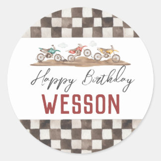 Dirt Bike Stickers, motorcykelfästare Runt Klistermärke