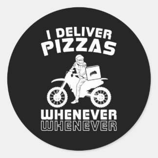 Dirt Bike Supermoto Mx Motocross Dirt Biking Pizza Runt Klistermärke