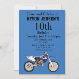 Dirt Bike ThBästa Sports Barns födelsedag-inbjudan Inbjudningar