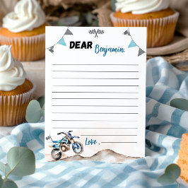 Dirt Bike Time Capsule Note Message Card Tack Kort