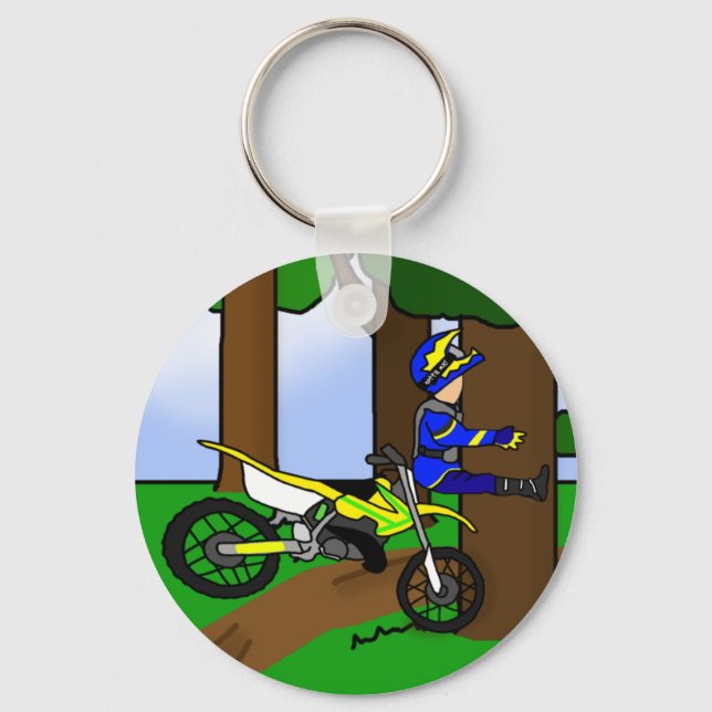 Dirt Bike Tree hugger Keychain Nyckelring (Framsida)