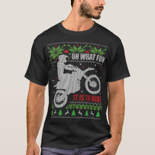 Dirt Bike Ugly jul Motocross Vilken Roligt det är T Shirt