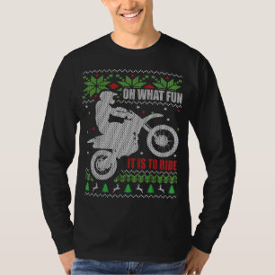 Dirt Bike Ugly jul Motocross Vilken Roligt det är T Shirt