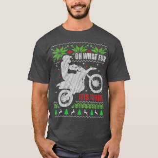 Dirt Bike Ugly jul Motocross Vilken Roligt det är T Shirt