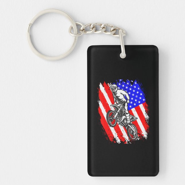 Dirt Bike USA flagga Motocross American Flagga (Framsidan)