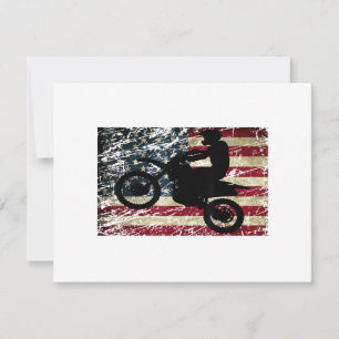 Dirt Bike USA flagga T-Shirt Motocross American Fl