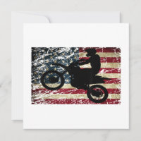 Dirt Bike USA flagga T-Shirt Motocross American Fl