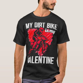Dirt Bike Valentines day MX Tävla OffRoad Enduro T Shirt