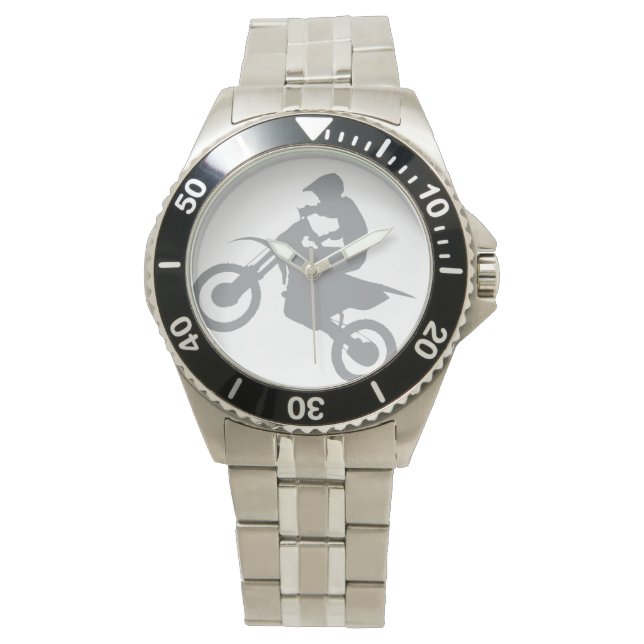 DIRT BIKE WATCH (grått) Armbandsur (Framsida)