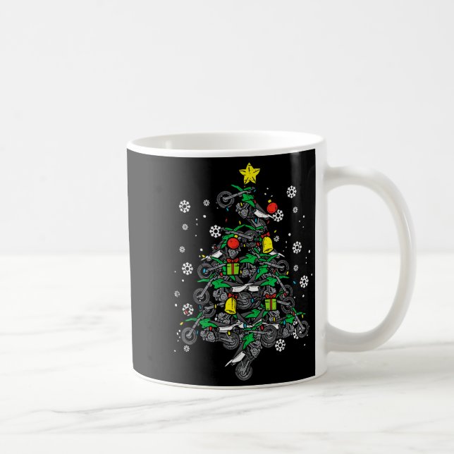 Dirt Bikes Christmas Tree Xmas Motocross Men Boy  Kaffemugg (Höger)