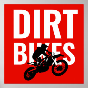 Dirt Bikes Motocross Motorcle Sport Pop Art Poster