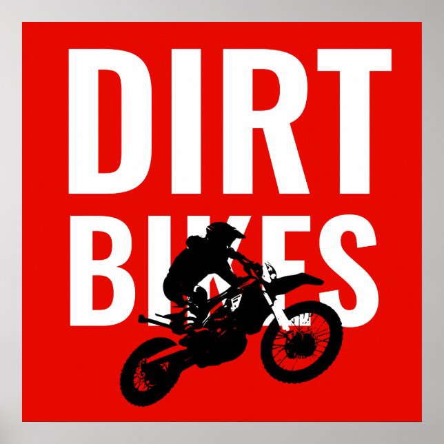 Dirt Bikes Motocross Motorcle Sport Pop Art Poster (Framsidan)