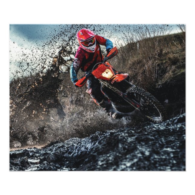 Dirt Cyrider dekorativ kudde Fototryck (Framsidan)