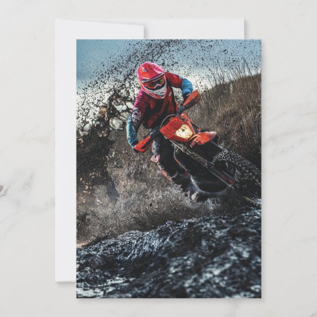 Dirt Cyrider dekorativ kudde Inbjudningar (Framsida)