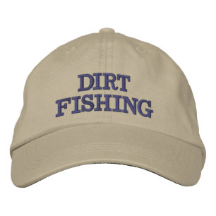 Dirt Fishing Metall, som upptäcker Boll Cap Broderad Keps