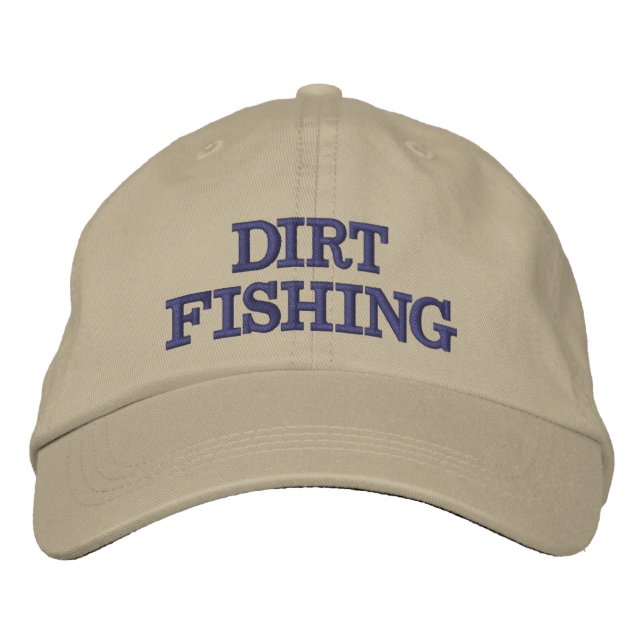 Dirt Fishing Metall, som upptäcker Boll Cap Broderad Keps (Framsida)