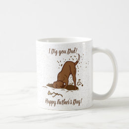 Dirt Gräver Hundar-Lycklig Fars dag. Kaffemugg